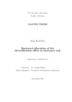 Backward allocation of the diversifcation effect in insurance risk