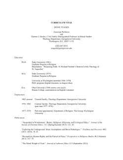Diane Yeager CV - The Society of Christian Ethics