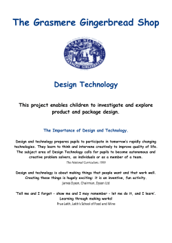 Key Stage 2 - Grasmere Gingerbread Shop