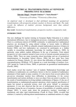geometrical transformations as viewed by prospective
