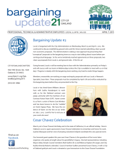 Bargaining Update #2 Cesar Chavez Celebration