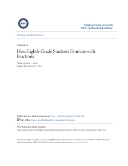 How Eighth-Grade Students Estimate with Fractions