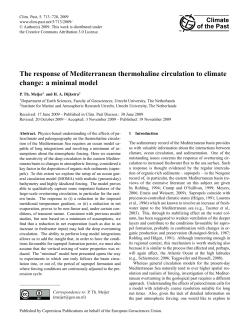 The response of Mediterranean thermohaline circulation to climate