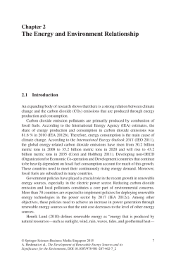 The Energy and Environment Relationship