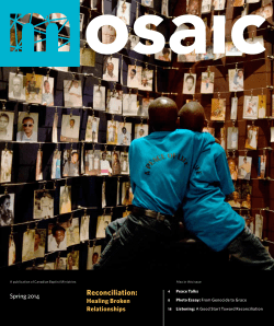 Reconciliation - Canadian Baptist Ministries
