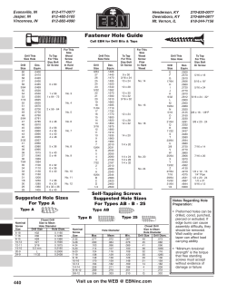 Fastener Hole Guide