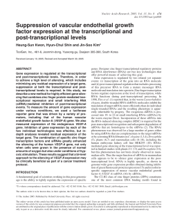 Suppression of vascular endothelial growth factor expression at the