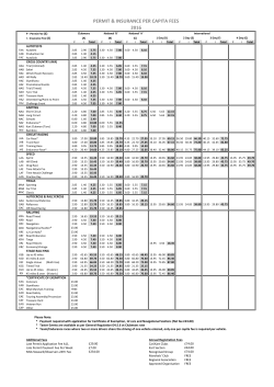 Permit Fees for 2016 - Motor Sports Association