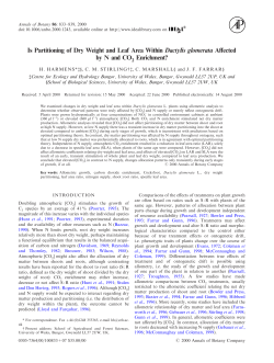 Is Partitioning of Dry Weight and Leaf Area Within
