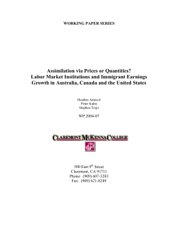 Assimilation via Prices or Quantities? Labor Market