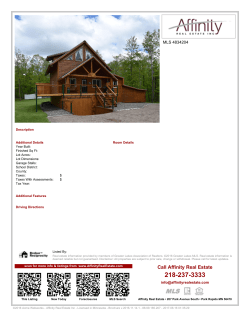 One Page Flyer - Affinity Real Estate