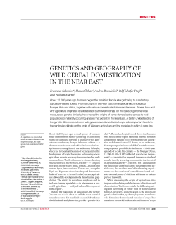 genetics and geography of wild cereal domestication
