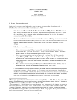 SERVING AN ACTIVE SENTENCE