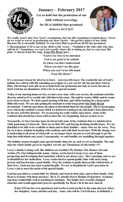 read bill and deb`s prayer letter/ministry update