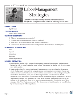 Labor/Management Strategies