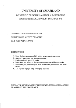 ENG206 - UNISWA Library - University of Swaziland