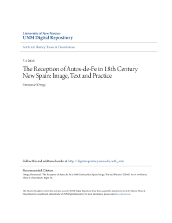 The Reception of Autos-de-Fe in 18th Century New Spain: Image