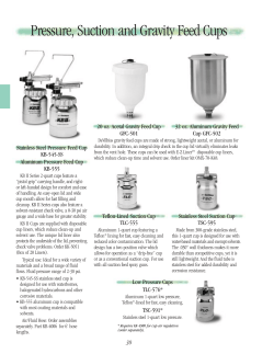 Pressure, Suction and Gravity Feed Cups