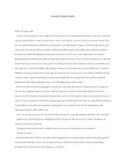 Journal of Singent Straubb