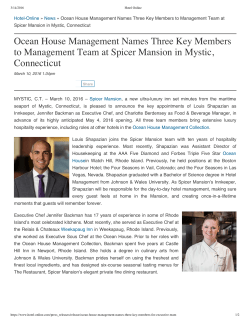 Ocean House Management Names Three Key