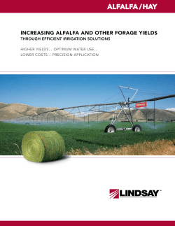 Increasing Alfalfa and other Forage Yields