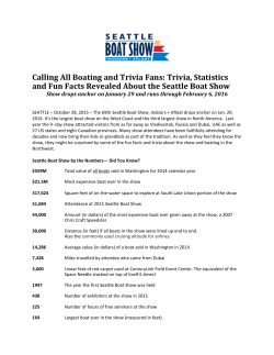 Calling All Boating and Trivia Fans: Trivia, Statistics and Fun Facts