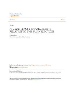 ftc antitrust enforcement relative to the business cycle
