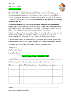 Family Forest School – SUMMER TERM