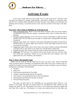 Activism Events - Students for Liberty