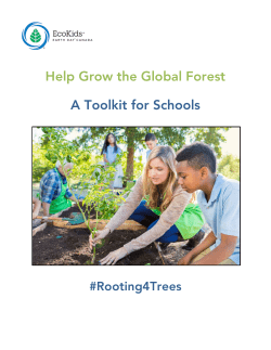 Help Grow the Global Forest A Toolkit for Schools
