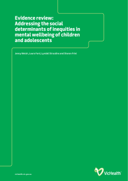 Addressing the social determinants of inequities in
