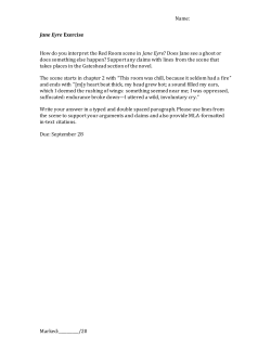 20 Jane Eyre Exercise How do you interpret the Red Room scene in