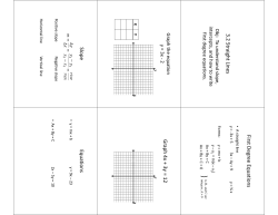 3.2 Straight Lines First D egree Equations G raph 4x + 3y = 12 Slope