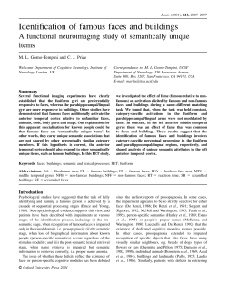 Identification of famous faces and buildingsA functional