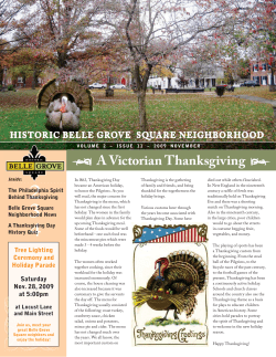 A Thanksgiving Day History Quiz - Historic Belle Grove Square