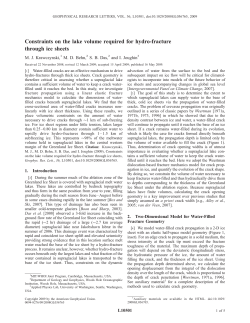 Constraints on the lake volume required for hydro