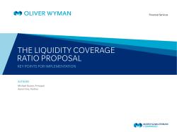 The Liquidity Coverage Ratio Proposal