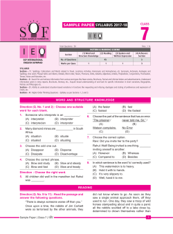 SAMPLE PAPER SYLLABUS 2017-18
