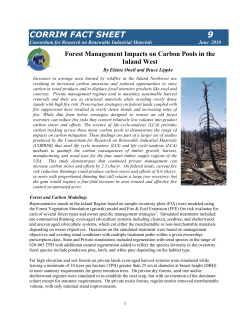 Forest Management Impacts on Carbon Pools in the Inland West