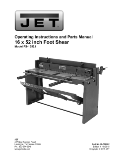 16 x 52 inch Foot Shear