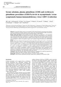 Serum selenium, plasma glutathione (GSH) and erythrocyte