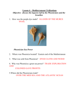 Lesson 4 &ndash; Mediterranean Civilizations Objective