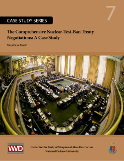 The Comprehensive Nuclear-Test-Ban Treaty Negotiations: A Case