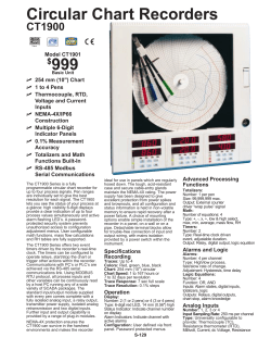 CT1900 Series : Circular (10") Chart Recorders, 1 to 4 Pens, T/C