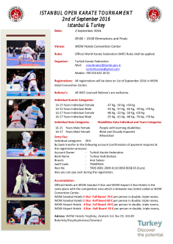 ISTANBUL OPEN KARATE TOURNAMENT 2nd of