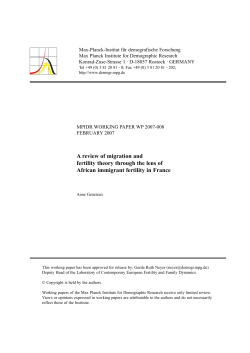 A review of migration and fertility theory through the lens of African