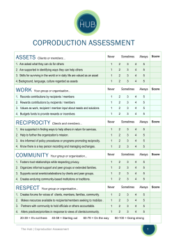 coproduction assessment