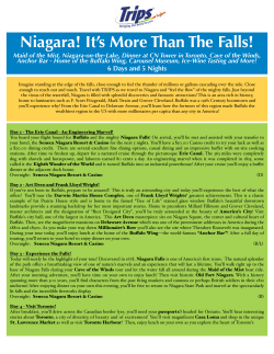 Niagara! It`s More Than the Falls!