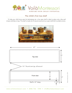 The child`s first low shelf