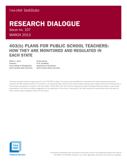 403(b) PLAnS FOR PUbLIC SCHOOL TEACHERS